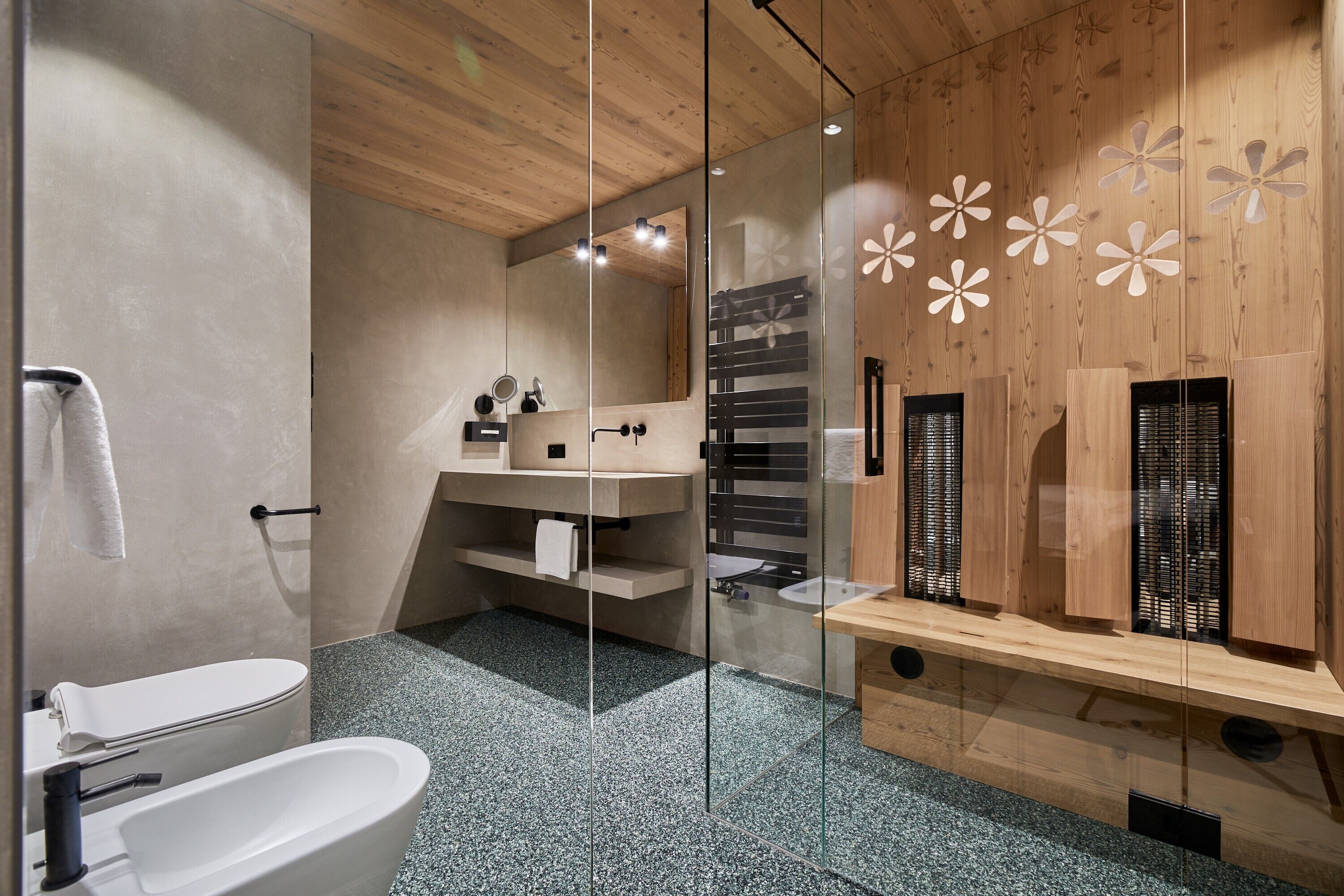 Dusche, Haartrockner, Handtücher