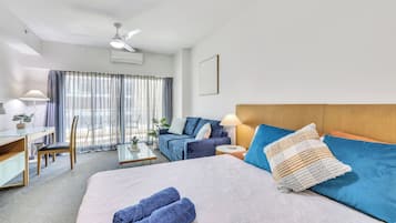 1 bedroom, iron/ironing board, travel crib, free WiFi