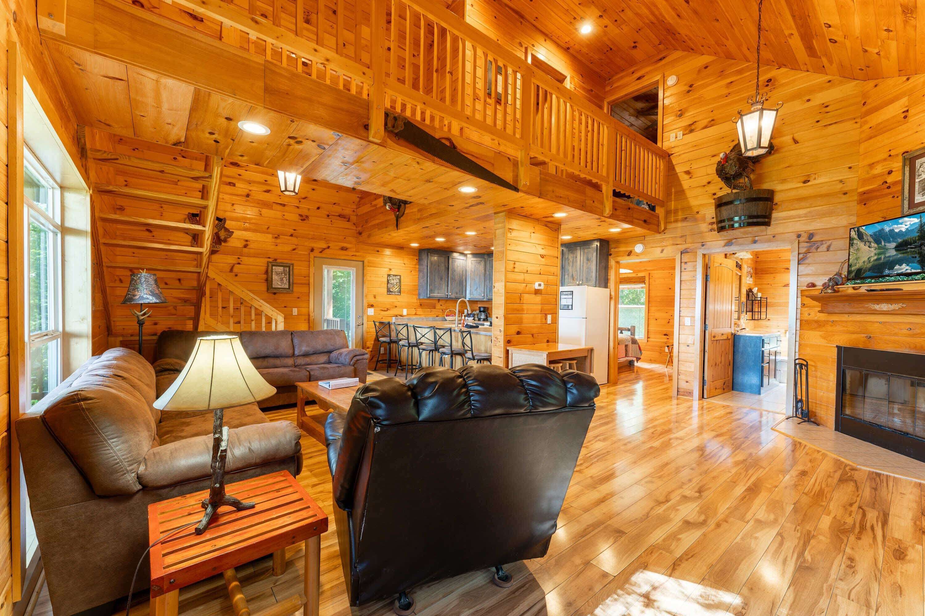 Televisie en een open haard