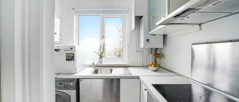 Microwave, oven, stovetop, dishwasher