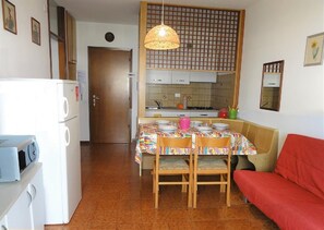 Apartment, 1 Bedroom, Balcony, City View | Dining room - Condominium Flat Near Bibione Spiaggia (San Michele al Tagliamento)
