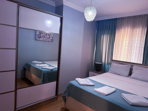 2 habitaciones, tabla de planchar con plancha y wifi 