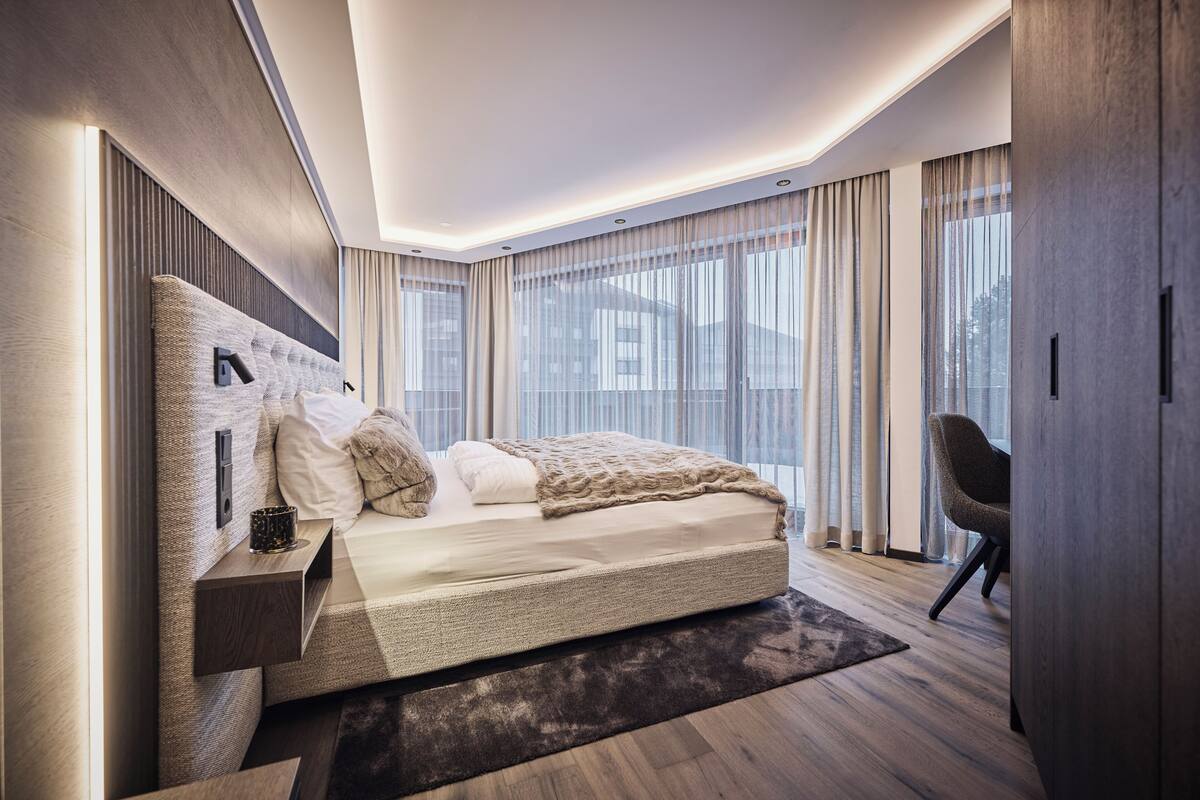 Deluxe-Apartment IV, Balkon, Bergblick