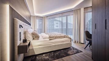 Deluxe-Apartment IV, Balkon, Bergblick | Kostenloses WLAN