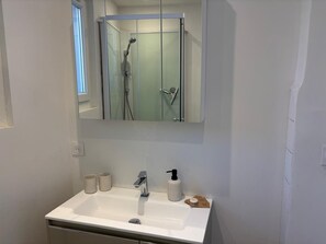 Shower, hair dryer