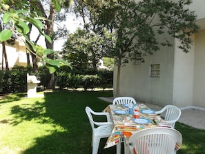 Villa, 2 Bedrooms, Terrace, Garden View | Garden - Bibione House With Garden and Fireplace (San Michele al Tagliamento)