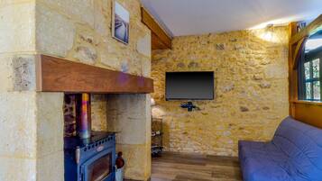 TV, DVD player, ping pong