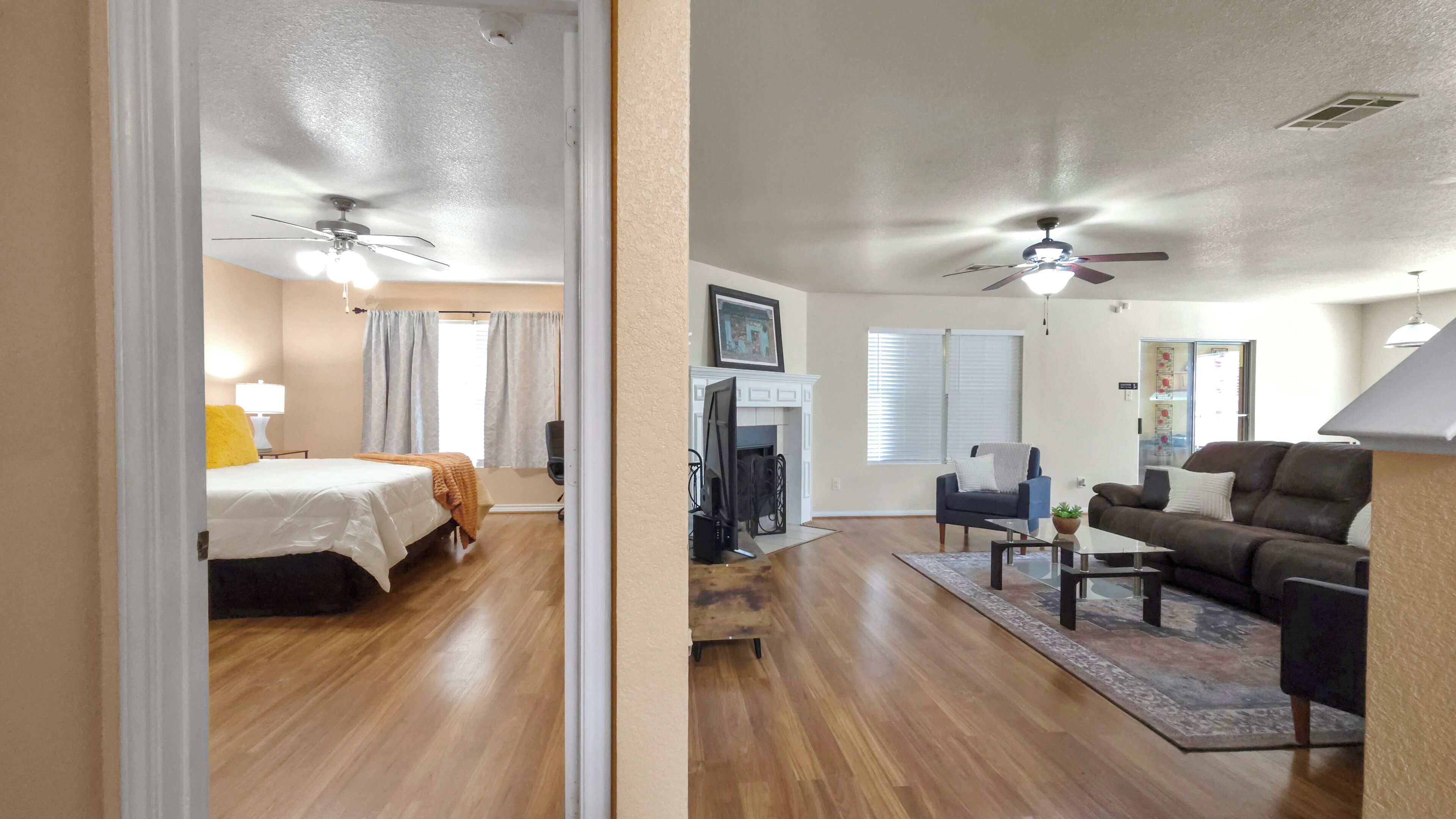 4 habitaciones, escritorio, tabla de planchar con plancha y wifi gratis 