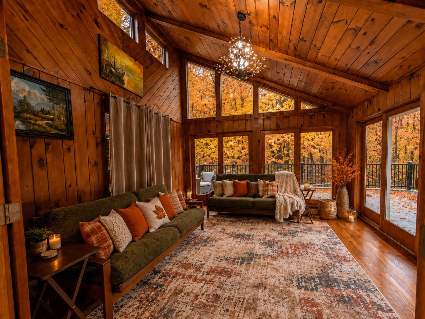 Smart TV, fireplace