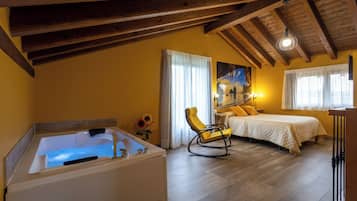 Deluxe villa, gedeeltelijk uitzicht op zee | Interieur