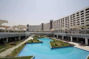 Pool - Unique duplex hotel apartment pool view (New Cairo City)