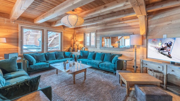 Living area - Chalet in Alpe D'huez With Ski-in Access (Huez)