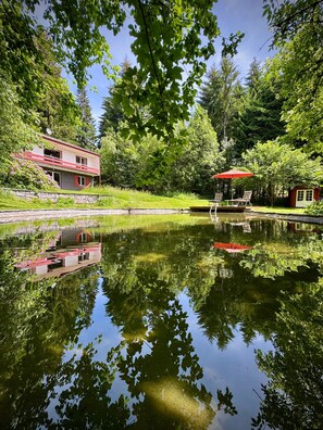 Property grounds - Holiday Home 'Alpenblick' with Mountain View, Private Terrace and Wi-Fi (Rickenbach)