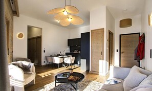 Living area - Beautiful Apartment at the Foot of the Slopes (Huez)