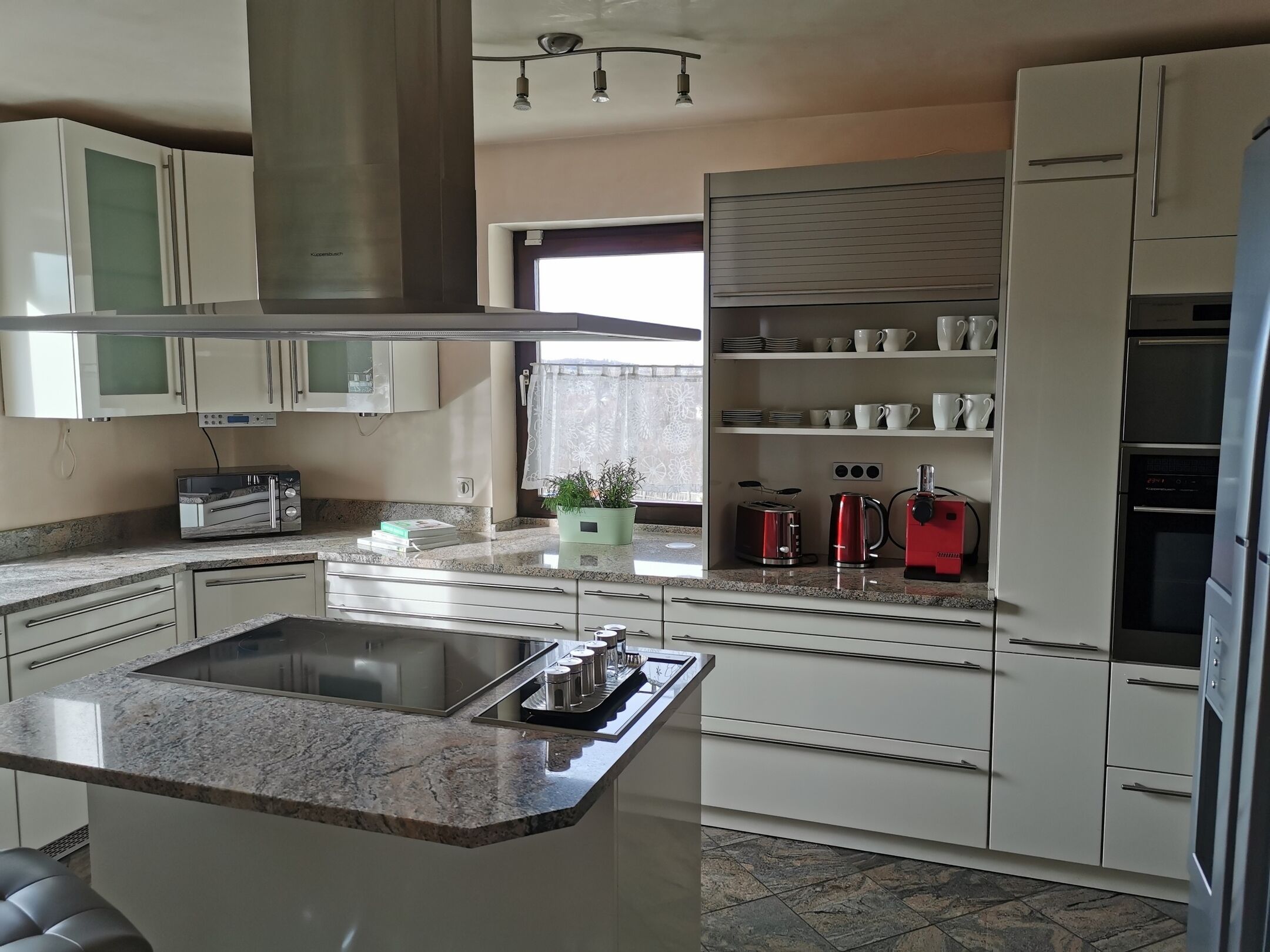 Microwave, oven, stovetop, dishwasher