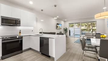 Microwave, dishwasher, highchair