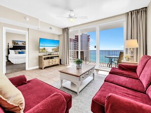 Leilighet, 1 queensize-seng med sovesofa (Shores of Panama 1711) | Oppholdsområde