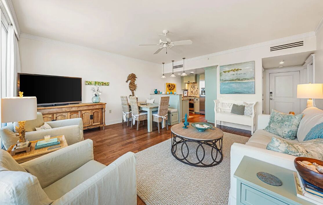 Condo, 2 Queen Beds (Salty's Six Palms 4A) | Living area