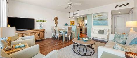 Condo, 2 Queen Beds (Salty's Six Palms 4A) | Living area