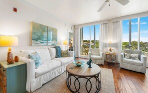 Leilighet, 2 queensize-senger (Salty's Six Palms 4A) | Oppholdsområde