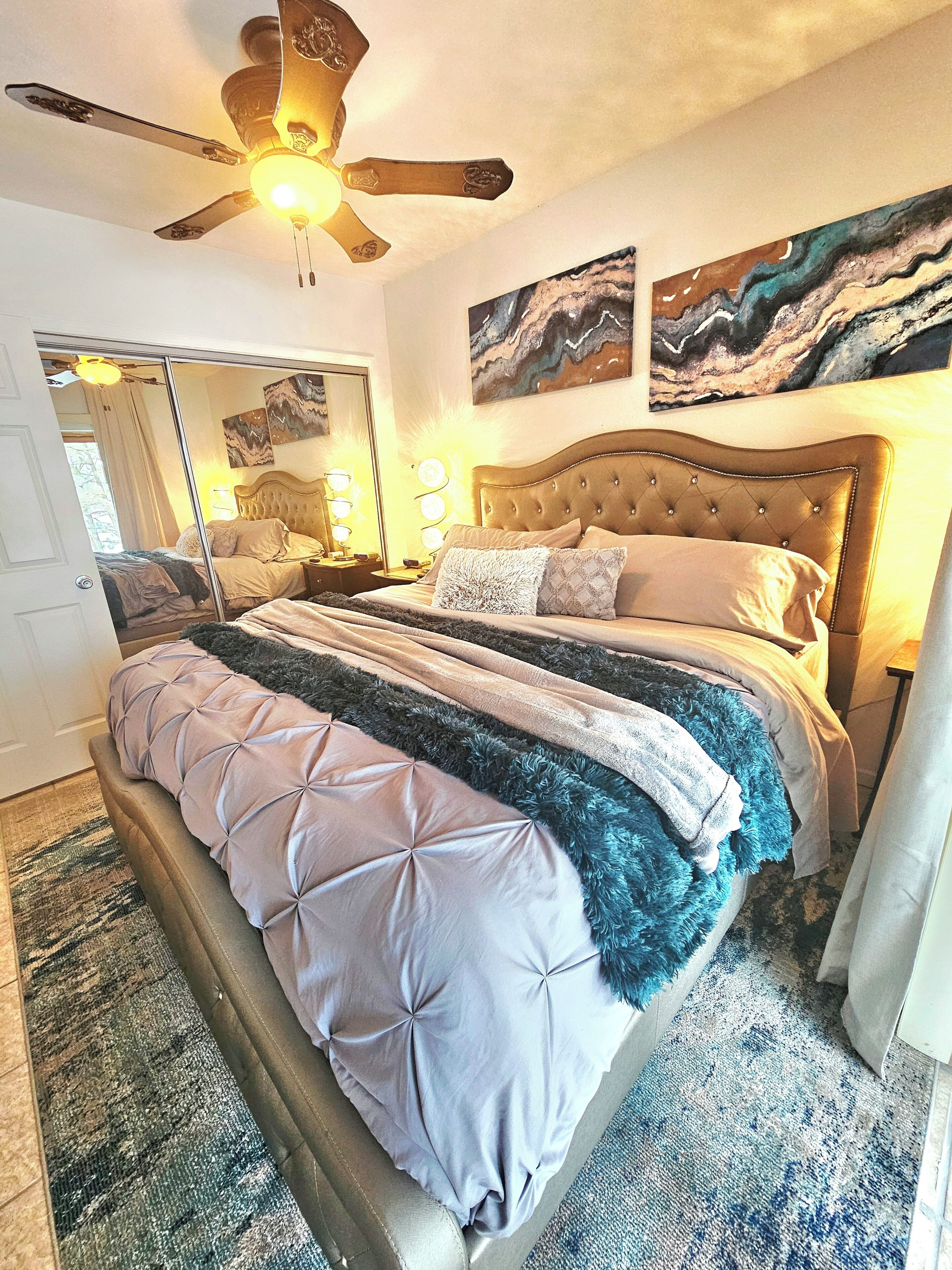 1 soverom, strykejern/-brett, wi-fi (inkludert) og sengetøy