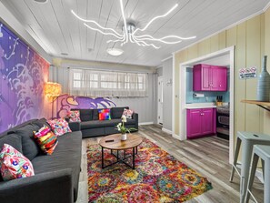 Living area - Modern & Bright Escape: Mins Beach, Pool, Hot Tub! (Sarasota)