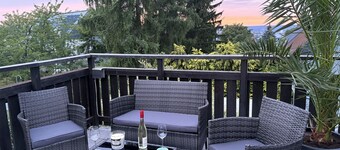 62m² junior suite with castle view and large roof terrace + free parking lot