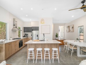 Microwave, oven, stovetop, dishwasher