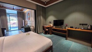 In-room safe, desk, laptop workspace, blackout drapes - Mango Lantern Villa, Kollam (Kollam)