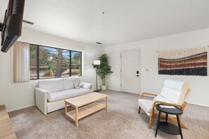 Smart-TV, Kamin, Bücher