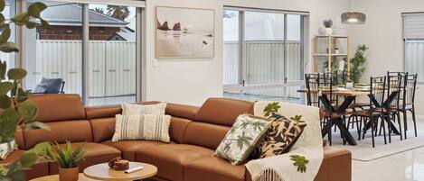 TV, foosball, offices