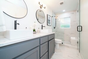 Towels, soap, toilet paper