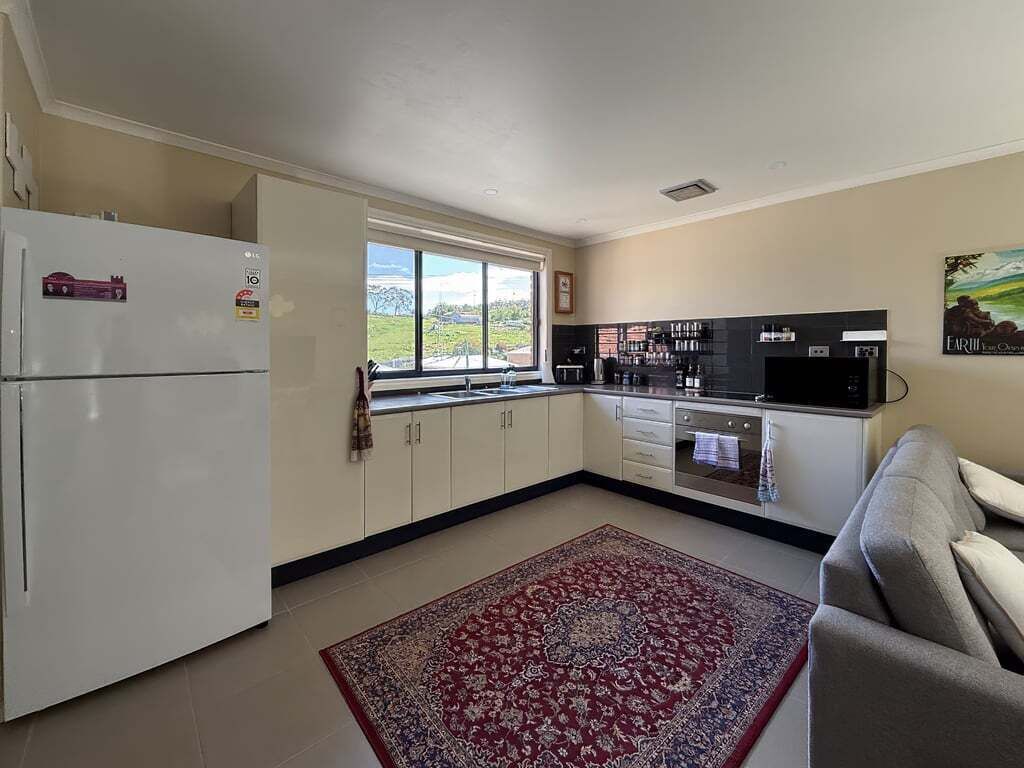 Fridge, microwave, oven, electric kettle