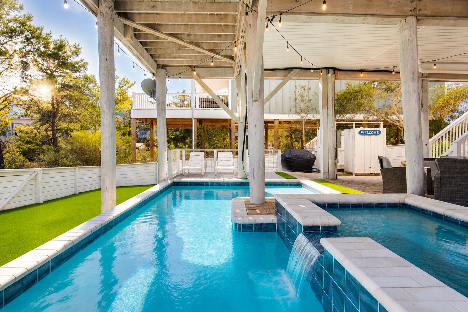 A heated pool