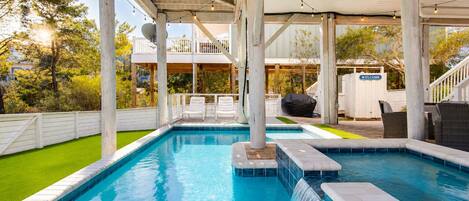 A heated pool