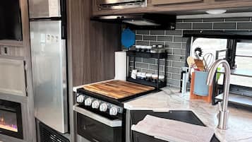 Microwave, oven, stovetop