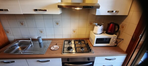 Microwave, oven, stovetop, dishwasher