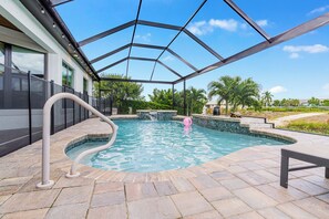 Outdoor pool, a heated pool