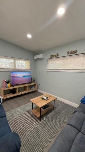 Deluxe-Haus, eigener Pool, Gartenblick | Wohnbereich