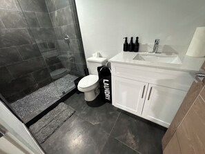 Towels, soap, toilet paper