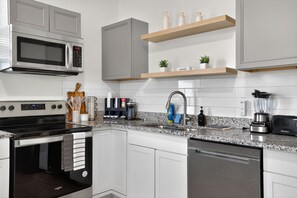 Microwave, oven, stovetop, dishwasher