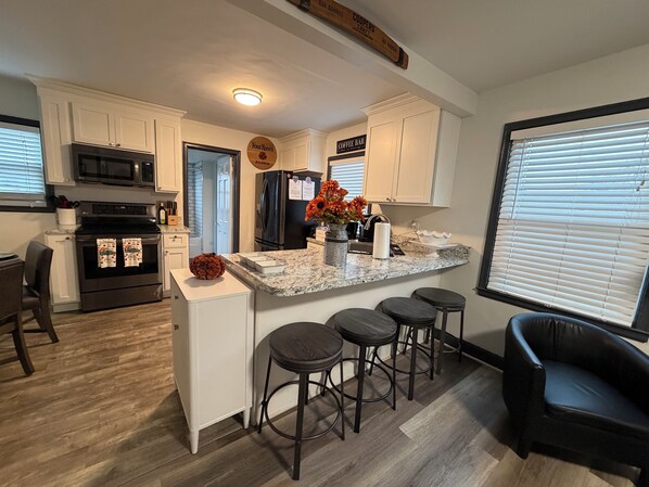 Microwave, oven, stovetop, dishwasher