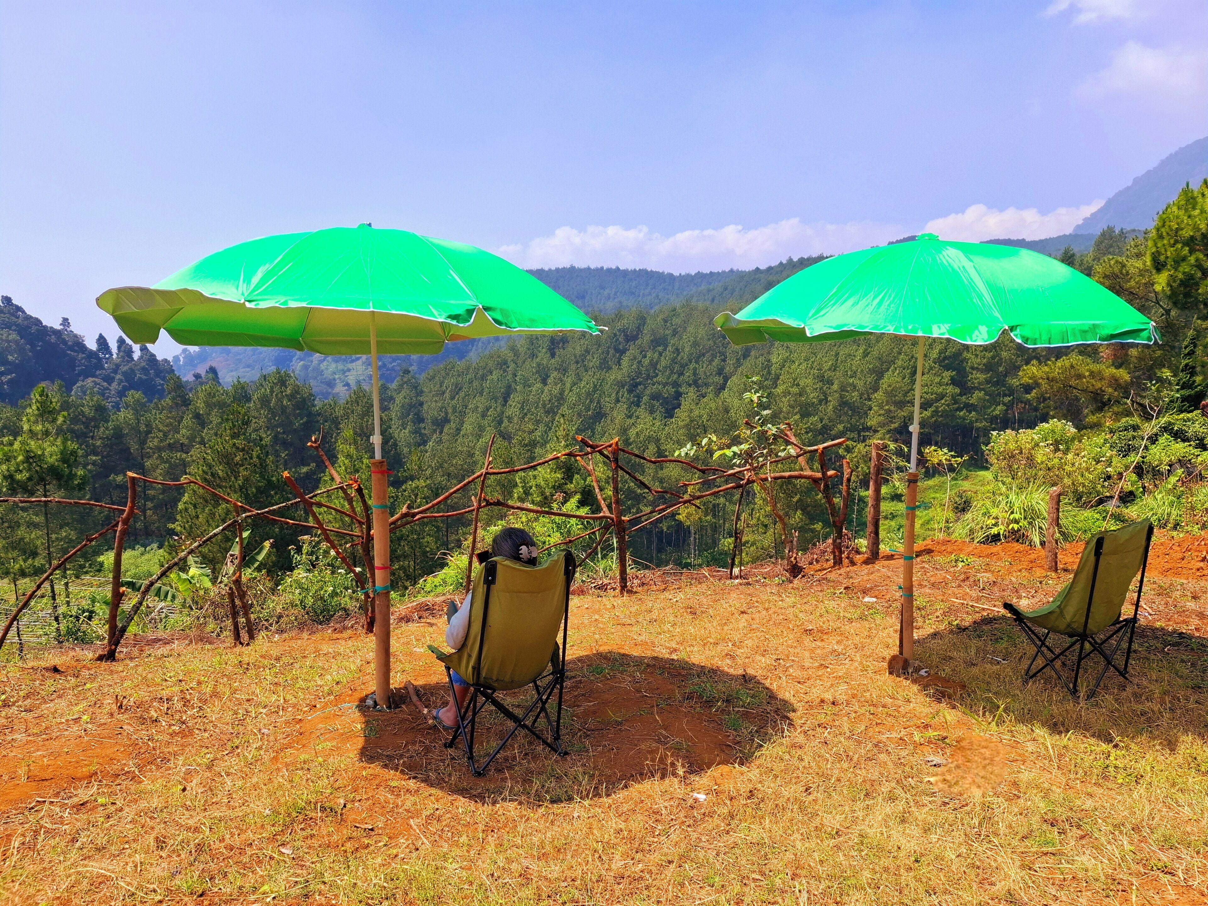 Outdoor banquet area