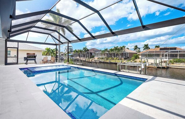 A heated pool