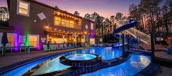 Lakefront Estate · Pool & Waterslide · Sleeps 45
