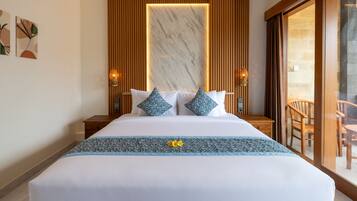 Deluxe villa | Luxe beddengoed, een minibar, gratis wifi, beddengoed