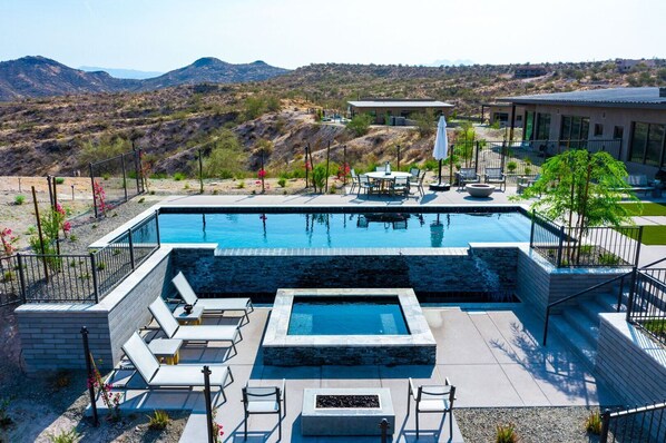 A heated pool