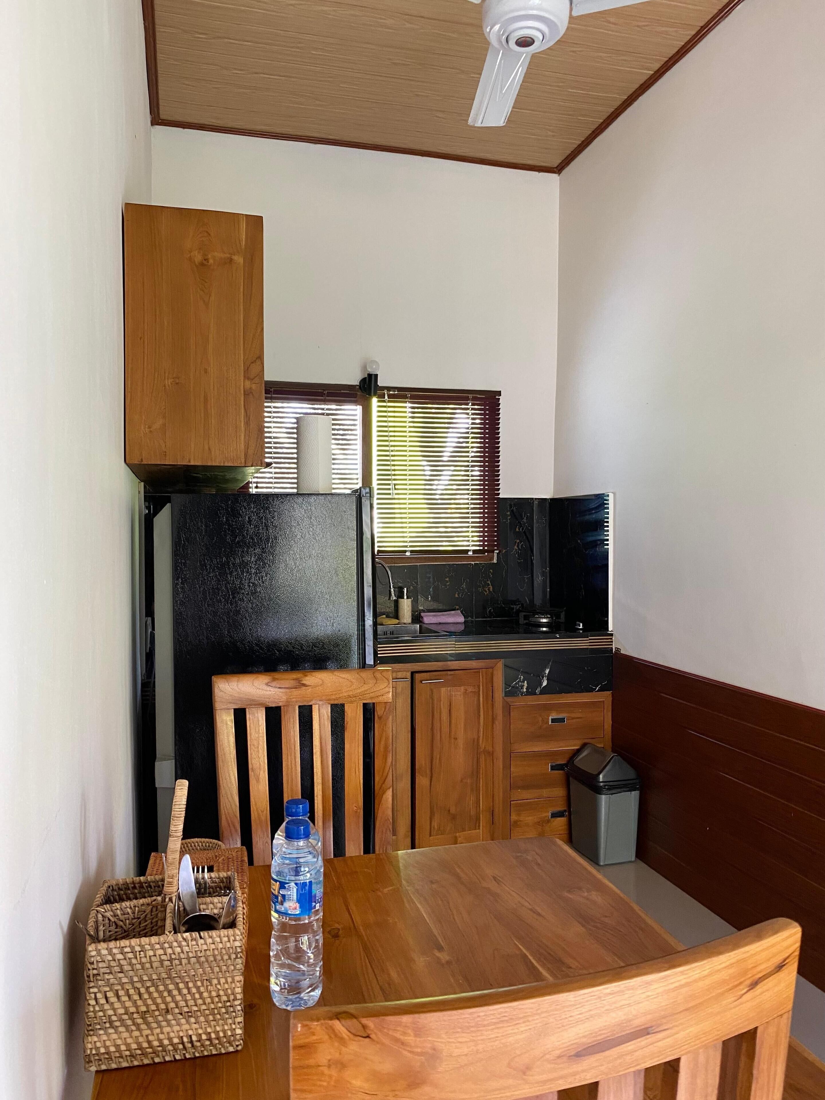 Villa, 2 Bedrooms, Pool View | Private kitchen | Electric kettle