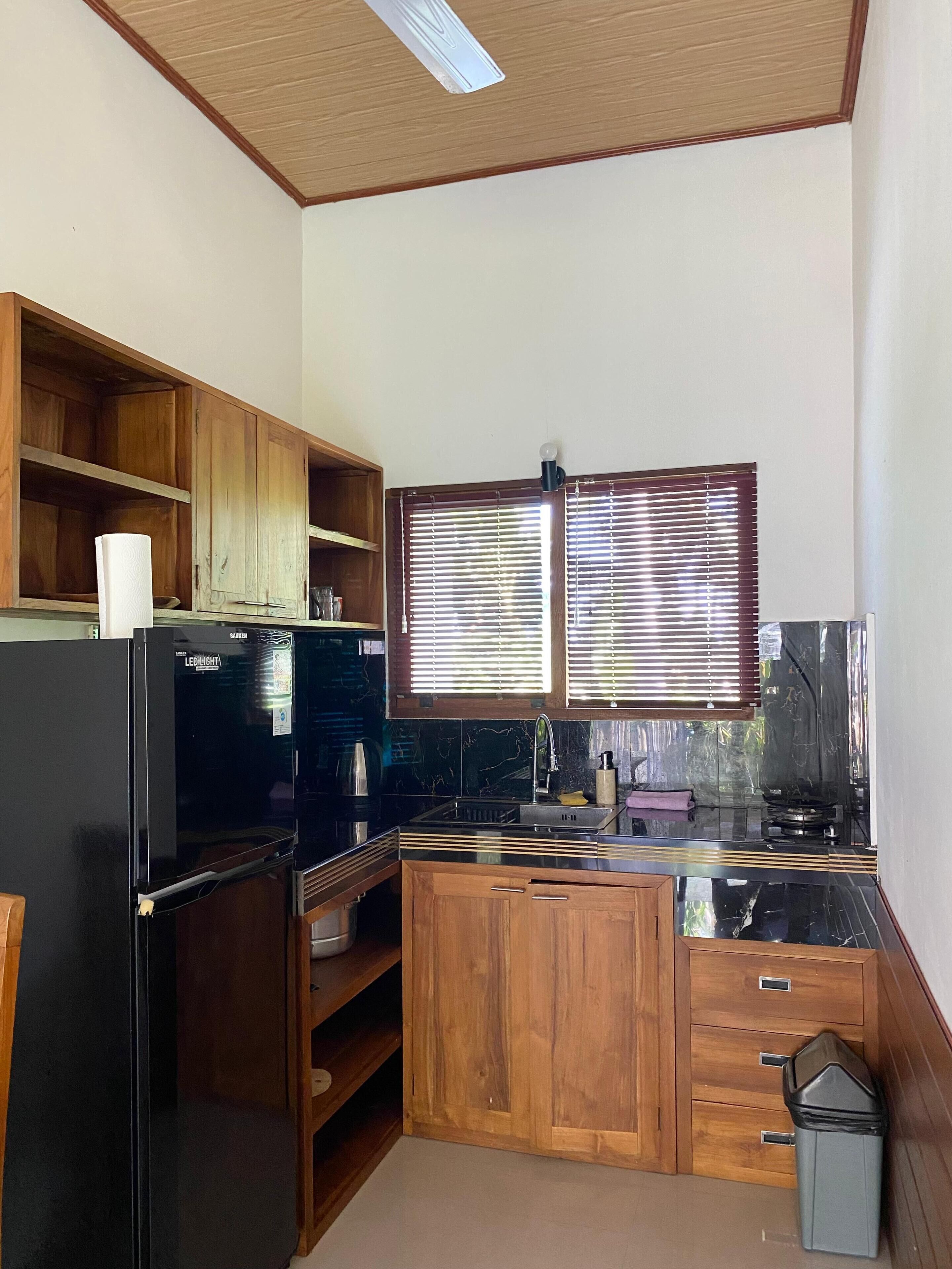 Villa, 2 Bedrooms, Pool View | Private kitchen | Electric kettle