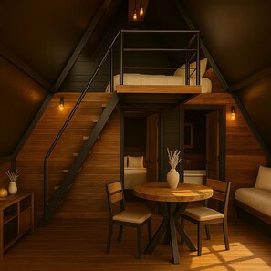 Family Cabin, Patio, Garden View